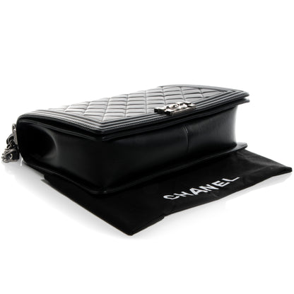 Chanel Lambskin Quilted Large Boy Flap Black 4 of 9