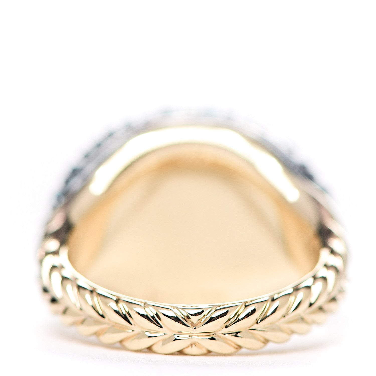 David Yurman Sterling Silver 18K Yellow Gold Blue Topaz Berries Pinky Ring 51 5.75 3 of 5