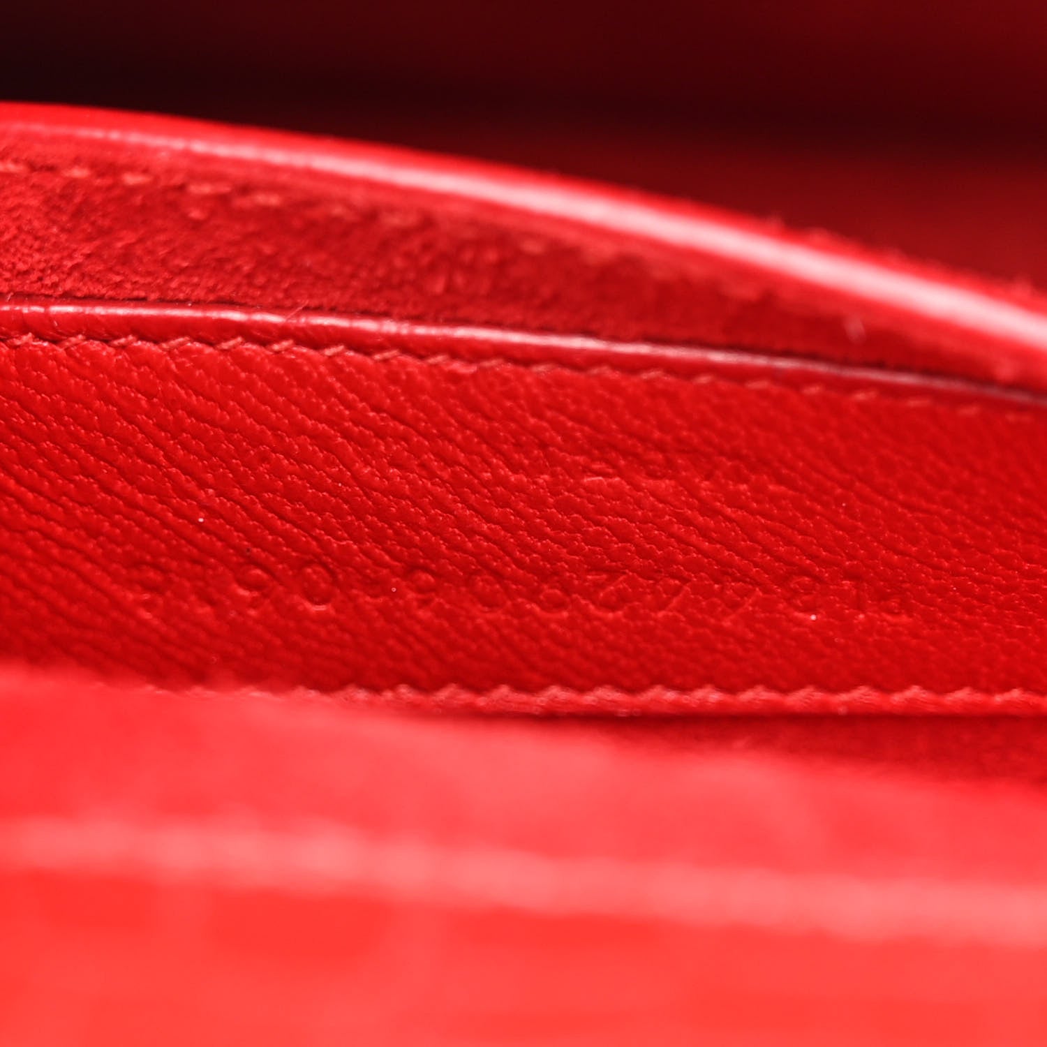 Saint Laurent Calfskin Crocodile Embossed Medium Monogram Sunset Rouge Eros 8 of 18