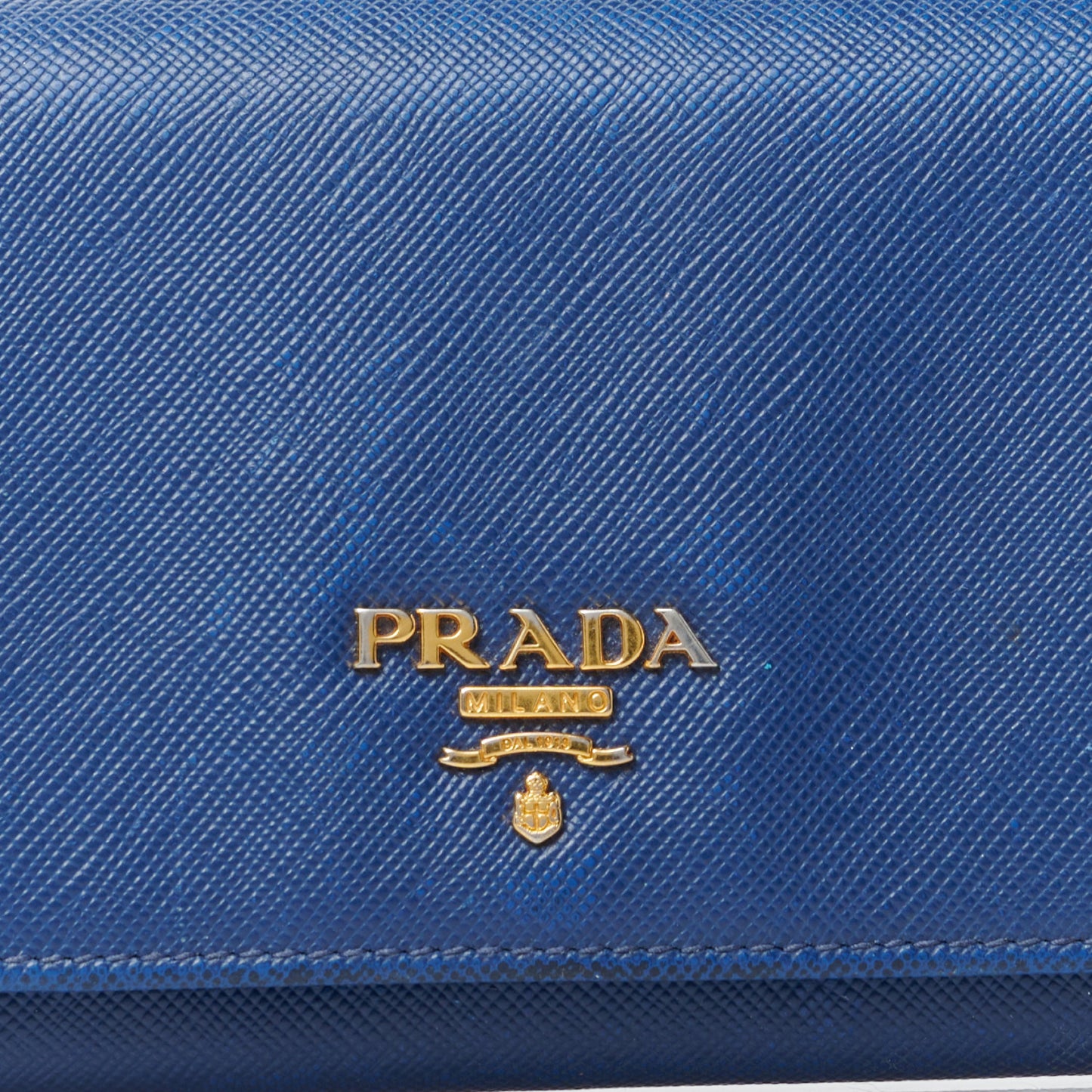Saffiano Metal Continental Flap Wallet Bleuette