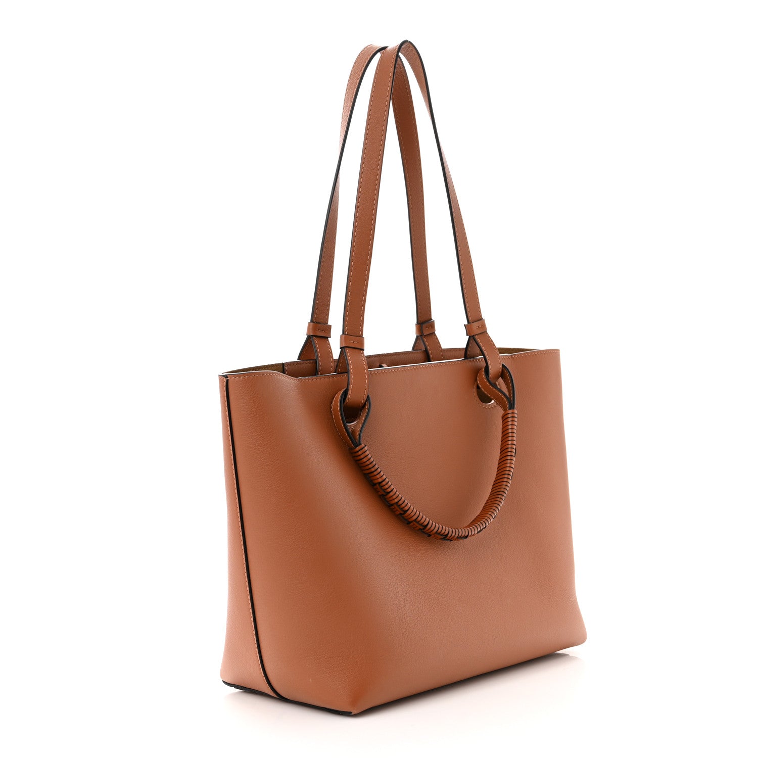 Loewe Smooth Calfskin Small Anagram Tote Tan 3 of 9