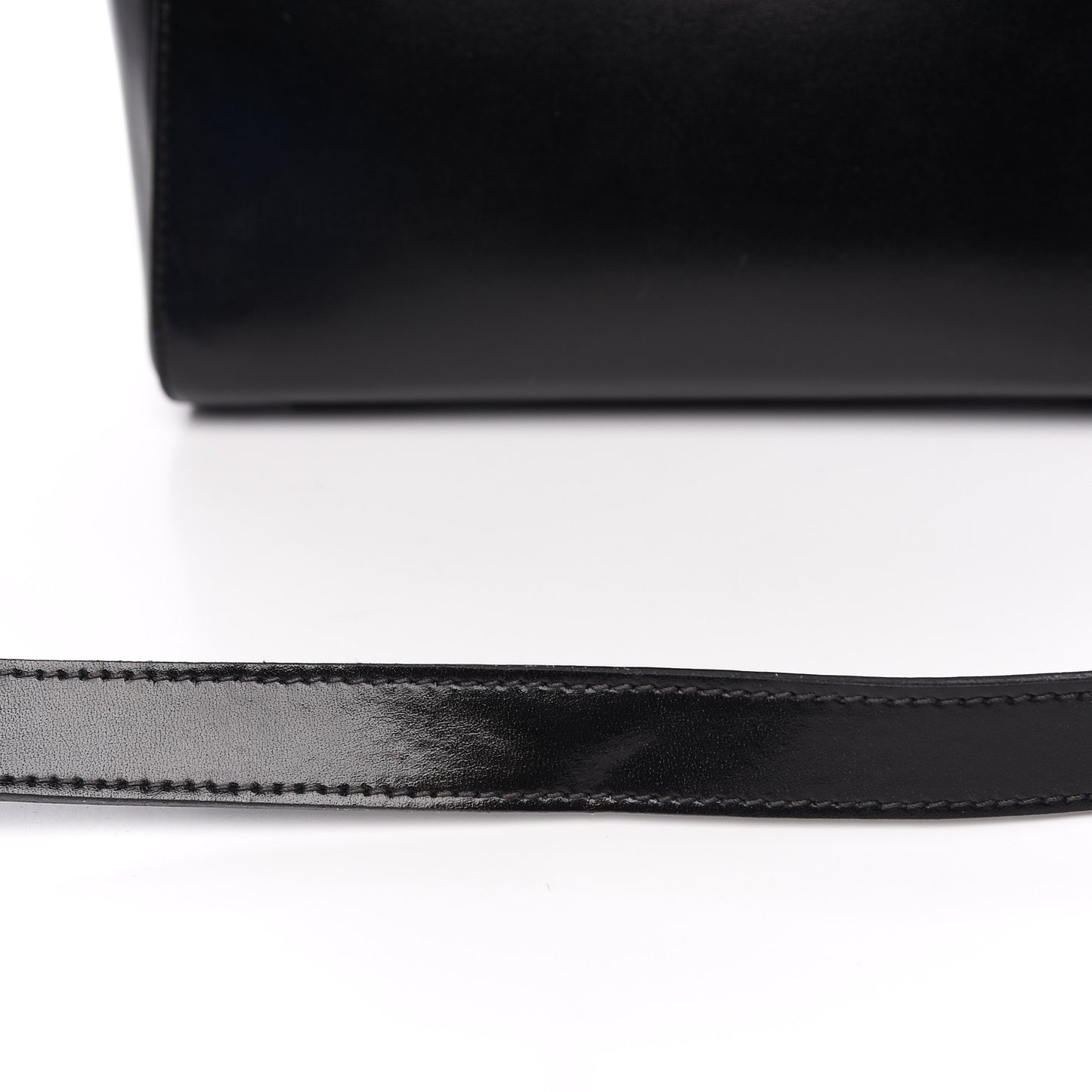 Shiny Lord Calfskin Mini Antigona Black