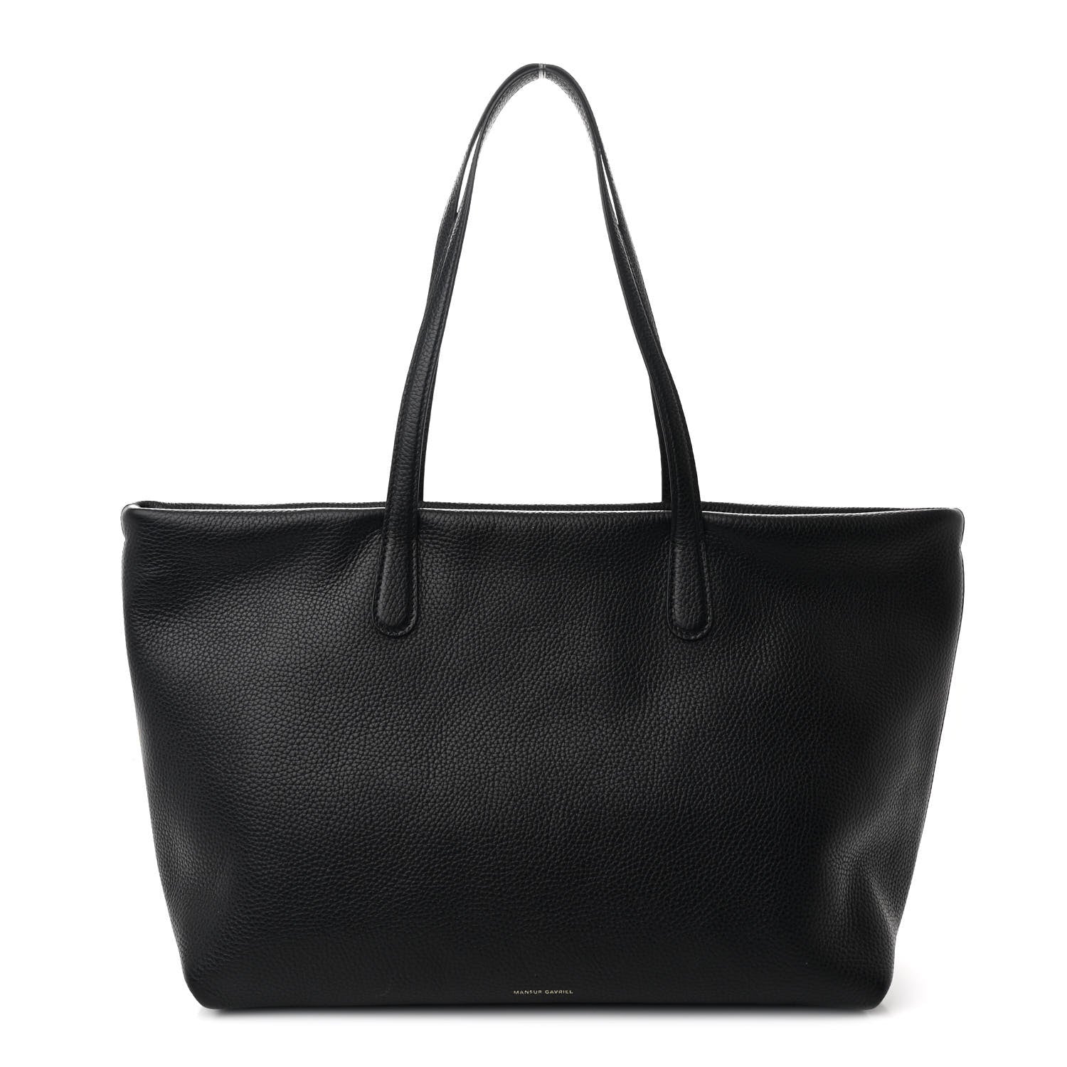Mansur Gavriel Pebbled Calfskin Everyday Zip Tote Black 1 of 9