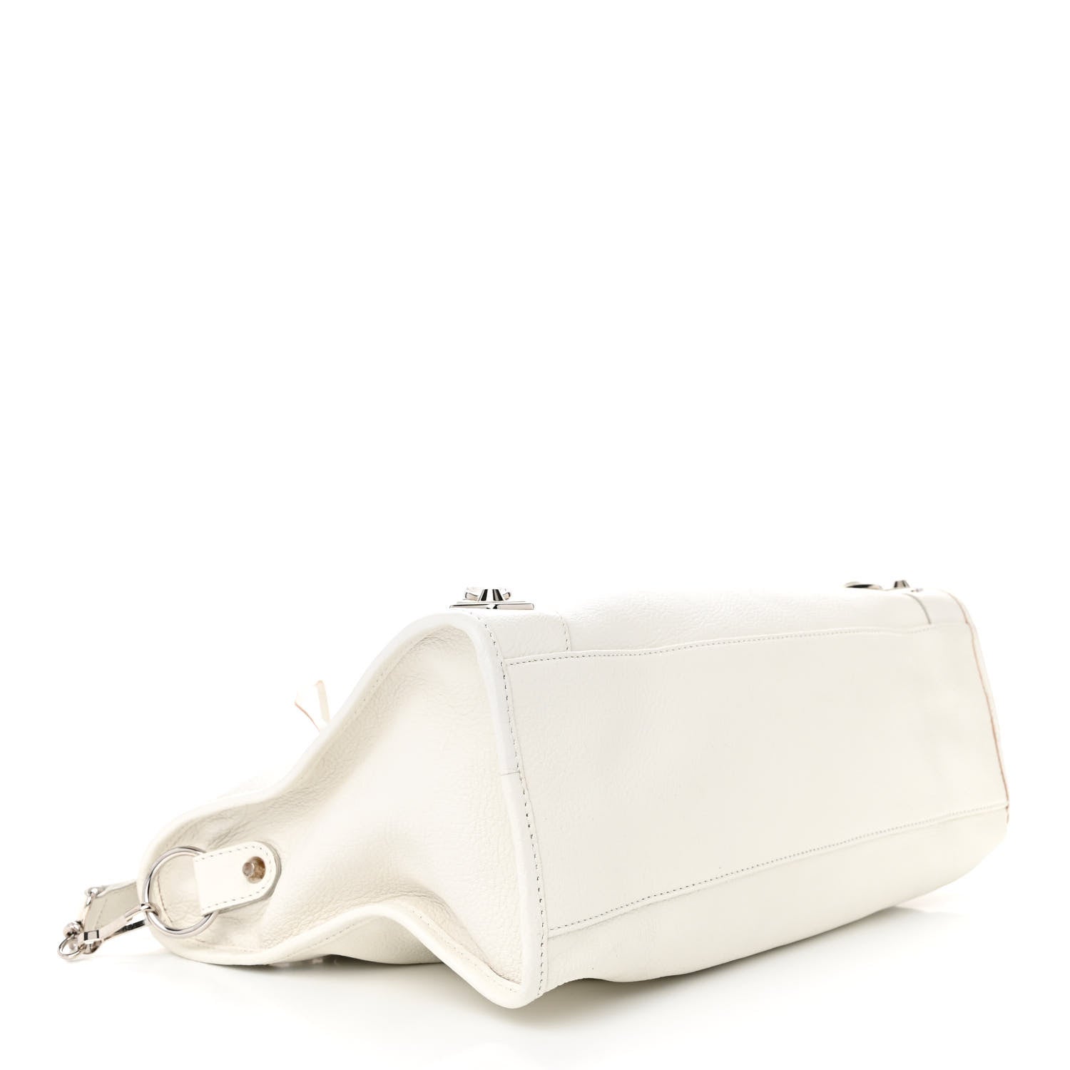Balenciaga Chevre Silver Metallic Edge Hardware City White 4 of 12
