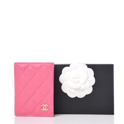 Chanel Caviar Quilted Card Holder Wallet Pink 8 of 8