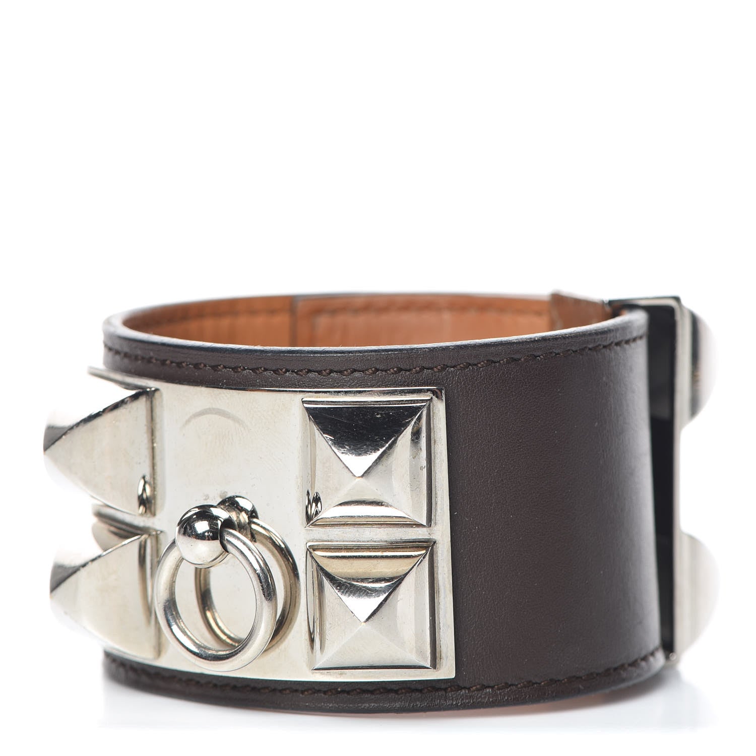 Hermes Box Collier De Chien CDC Bracelet Chocolate 1 of 9