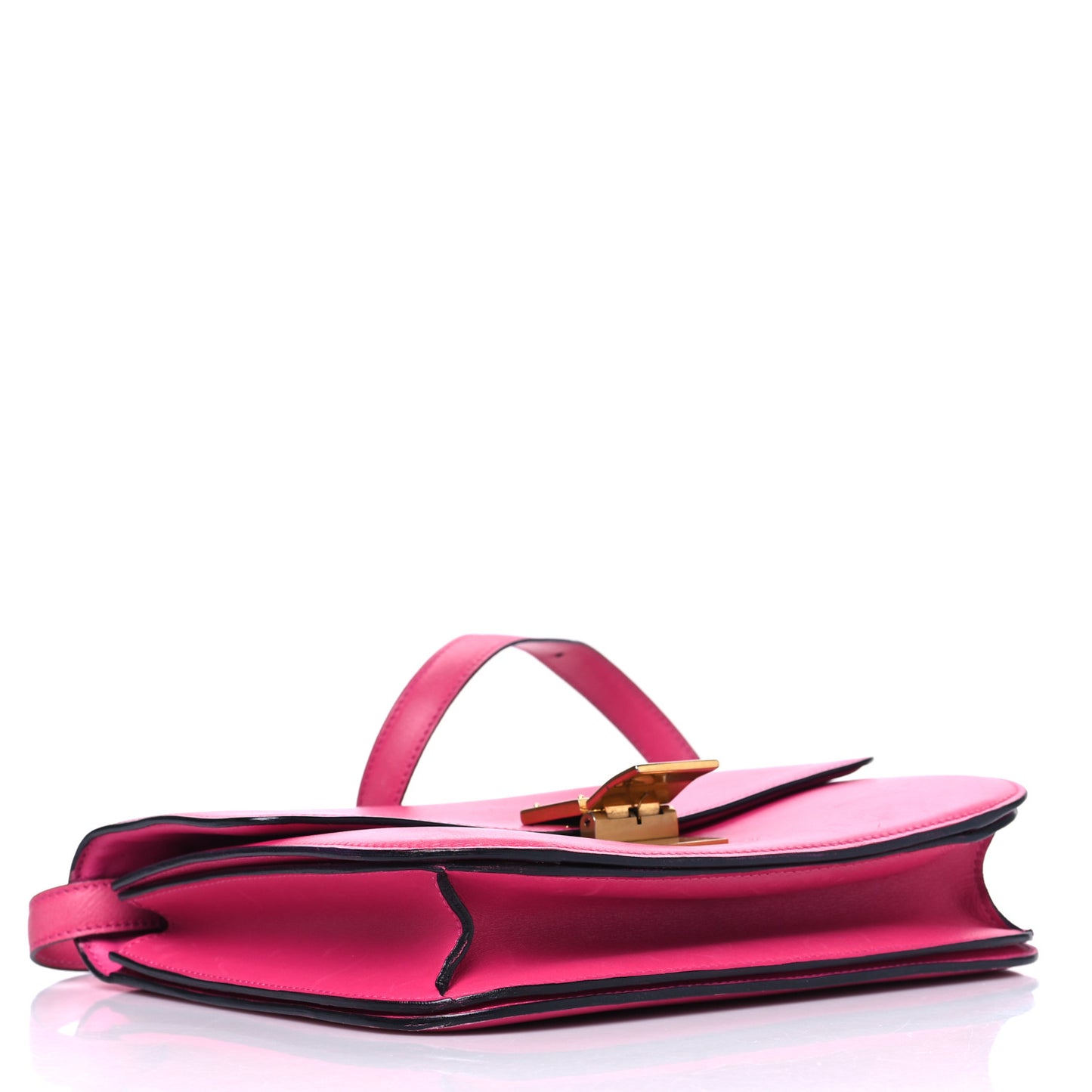 Box Calfskin Medium Classic Box Flap Bag Hibiscus