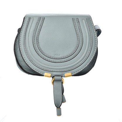 Chloe Calfskin Mini Marcie Round Crossbody Bag Faded Blue 1 of 12
