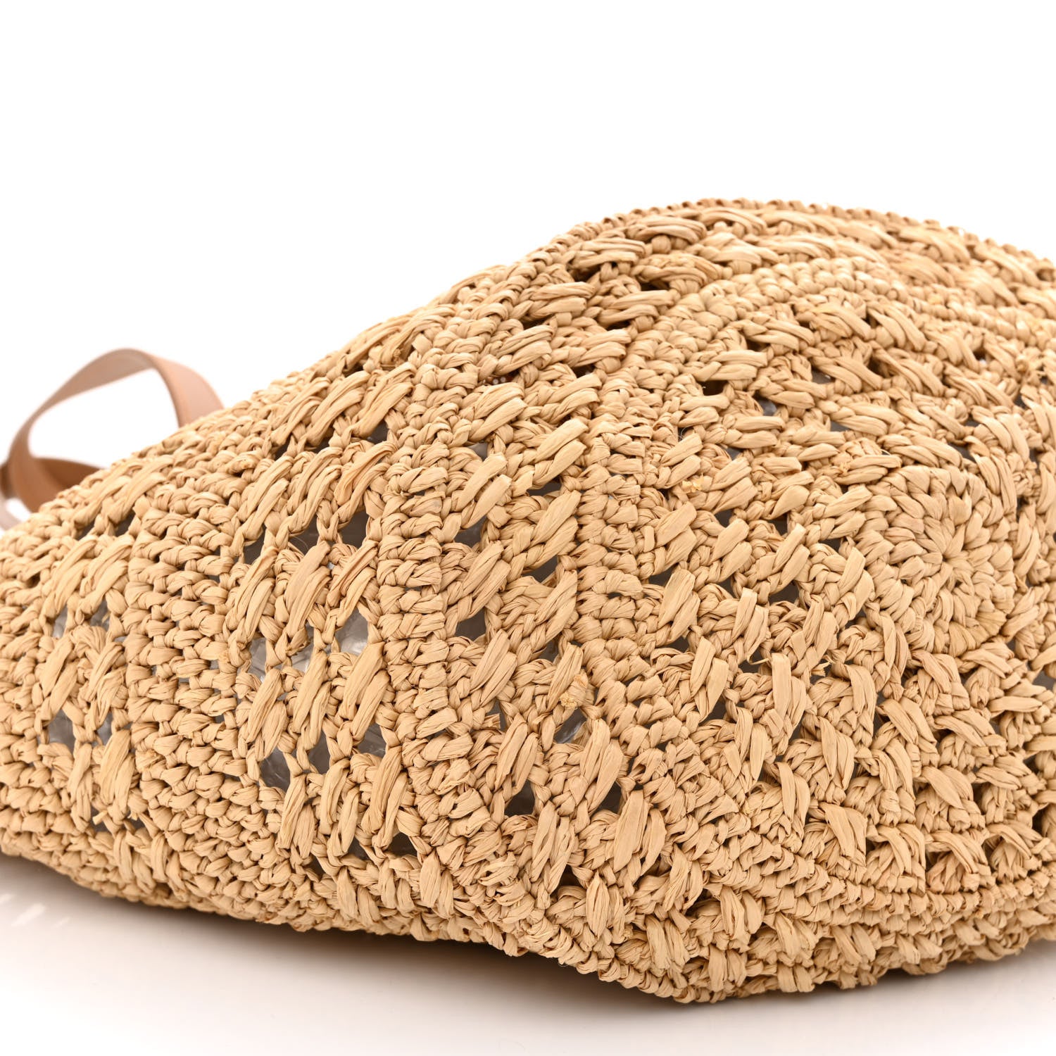 Saint Laurent Raffia Calfskin Small Panier Tote Naturel 9 of 10
