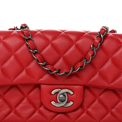 Chanel Lambskin Quilted Mini Rectangular Flap Red 8 of 11
