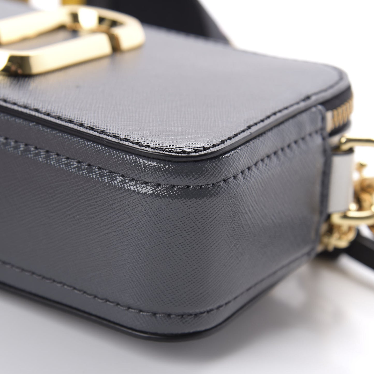 Saffiano Small Snapshot Camera Bag Black