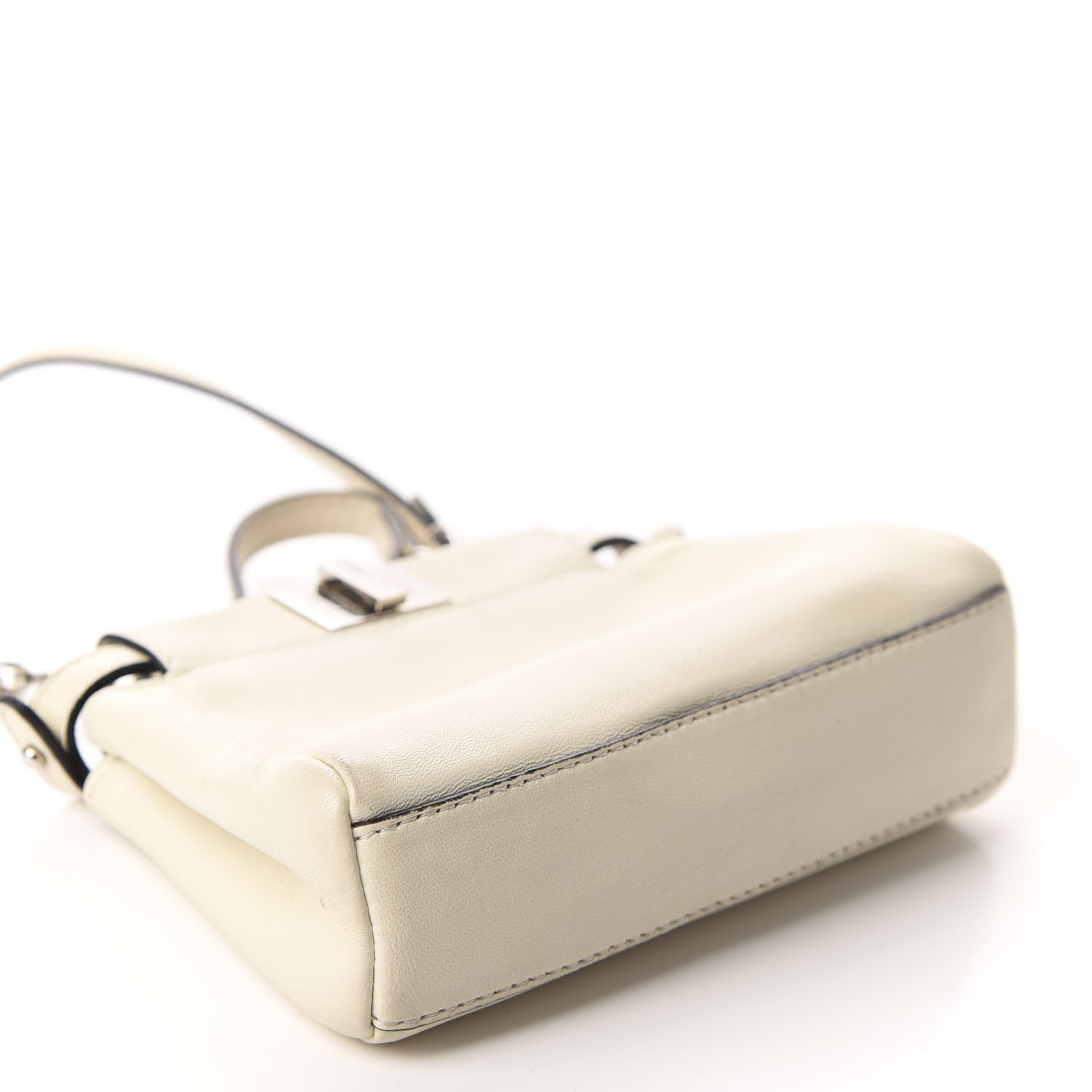 Fendi Shiny Nappa Micro Peekaboo Iconic Satchel White 4 of 12