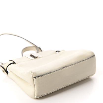 Fendi Shiny Nappa Micro Peekaboo Iconic Satchel White 4 of 12