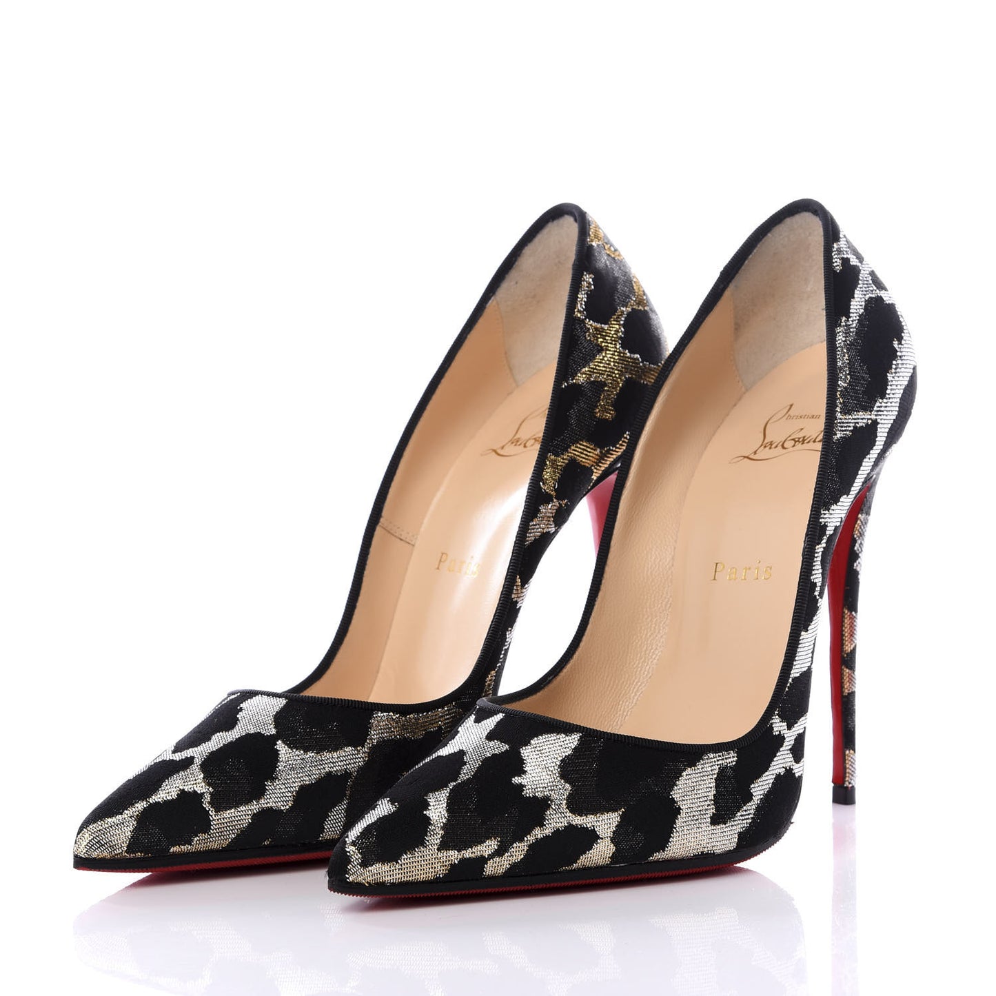 Lurex Feline So Kate 120 Pumps 38.5 Black Gold