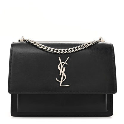 Saint Laurent Coated Bark Calfskin Medium Monogram Sunset Black 1 of 17