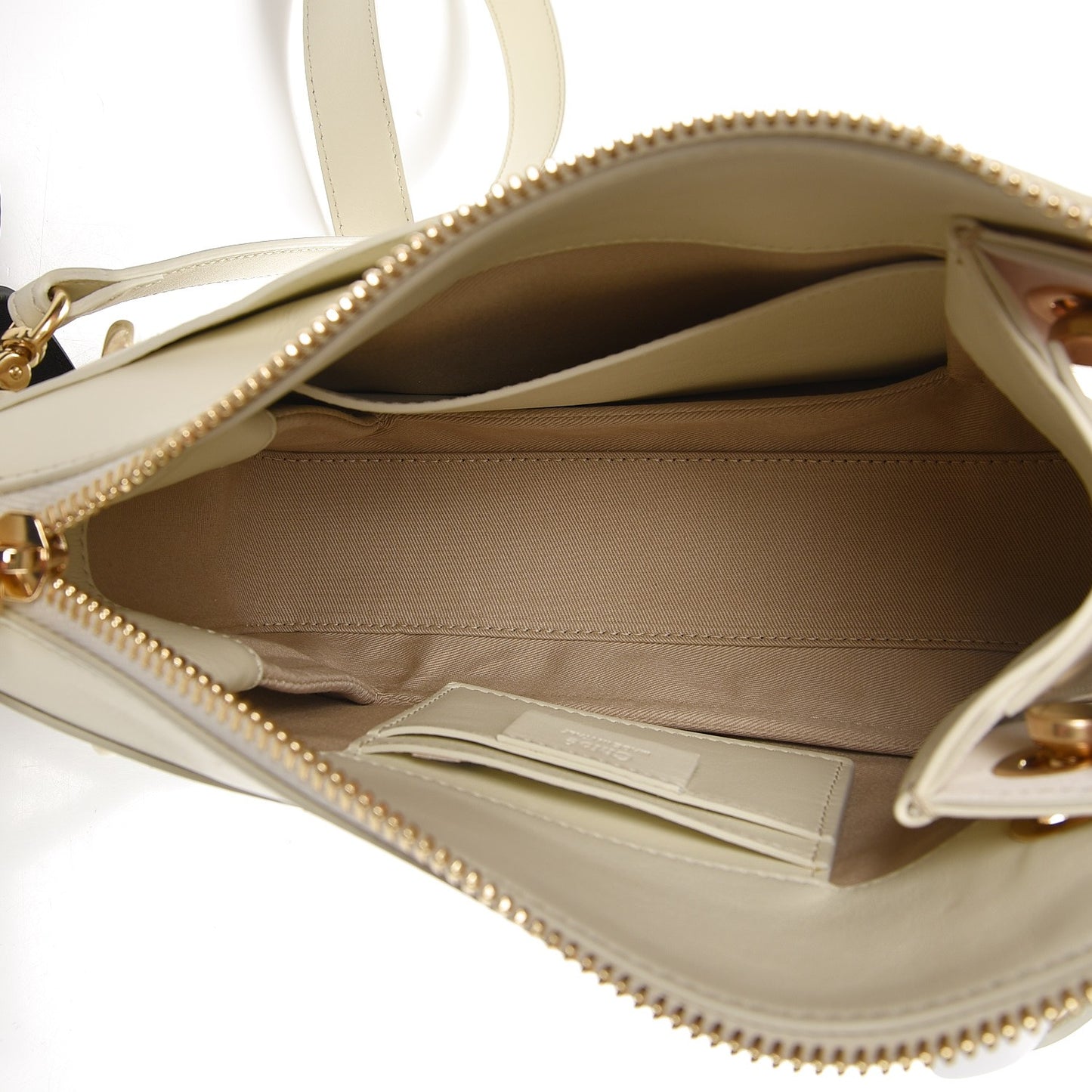 Calfskin Medium Roy Bag Natural White