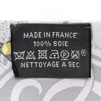 Hermes Silk Ex-Libris Les Parisie Twilly Gris Perle Jaune Soufre 3 of 4