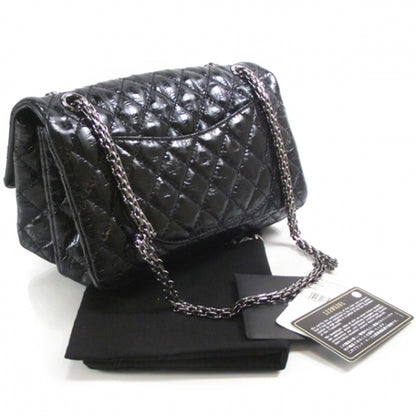 Chanel Striped Accordion Reissue Metallic Black 3 of 8