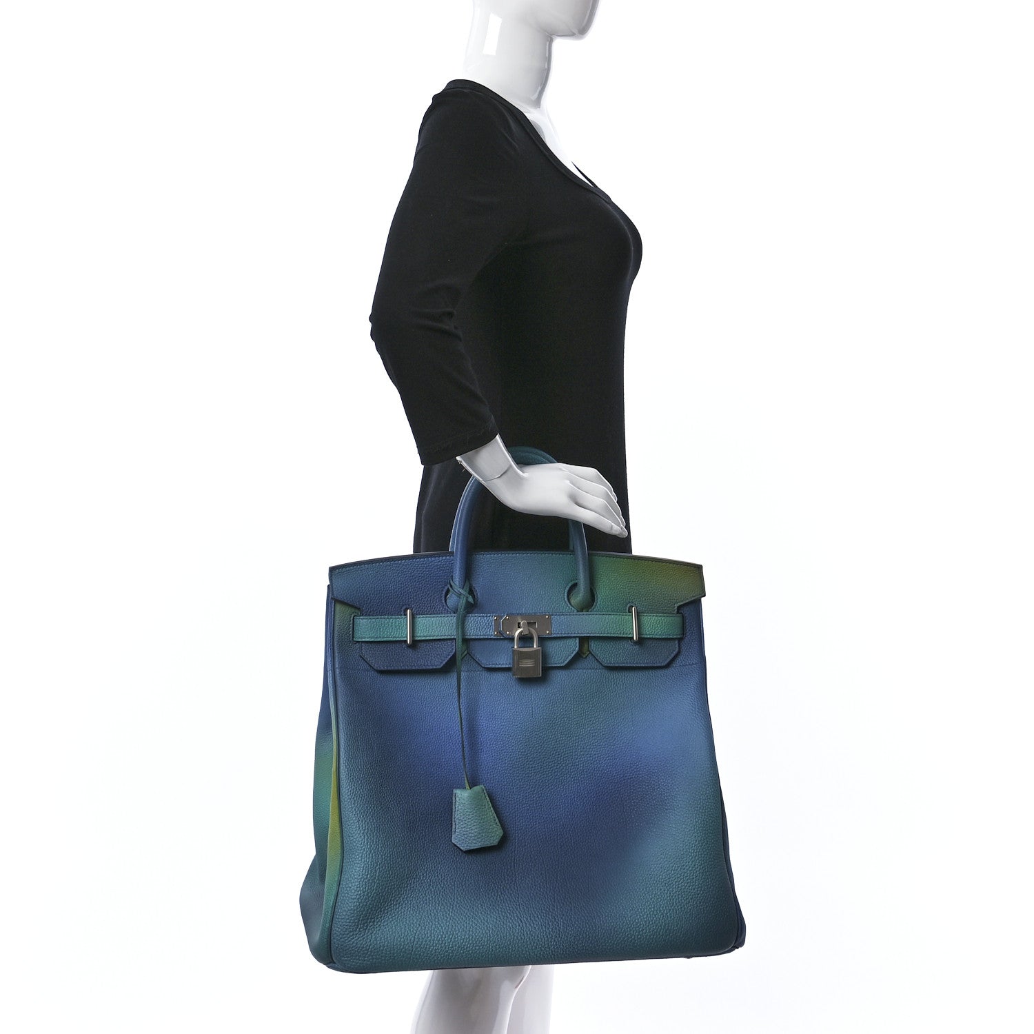 Hermes Togo HAC Cosmos Birkin 40 Bleu Nuit Jaune de Naples 2 of 9