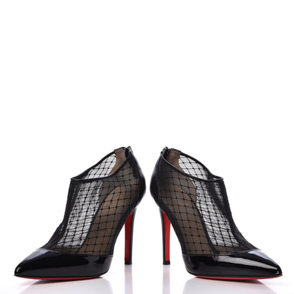 Christian Louboutin Kid Patent Resile Brode Filette 100 Ankle Boots 37.5 Black 6 of 13