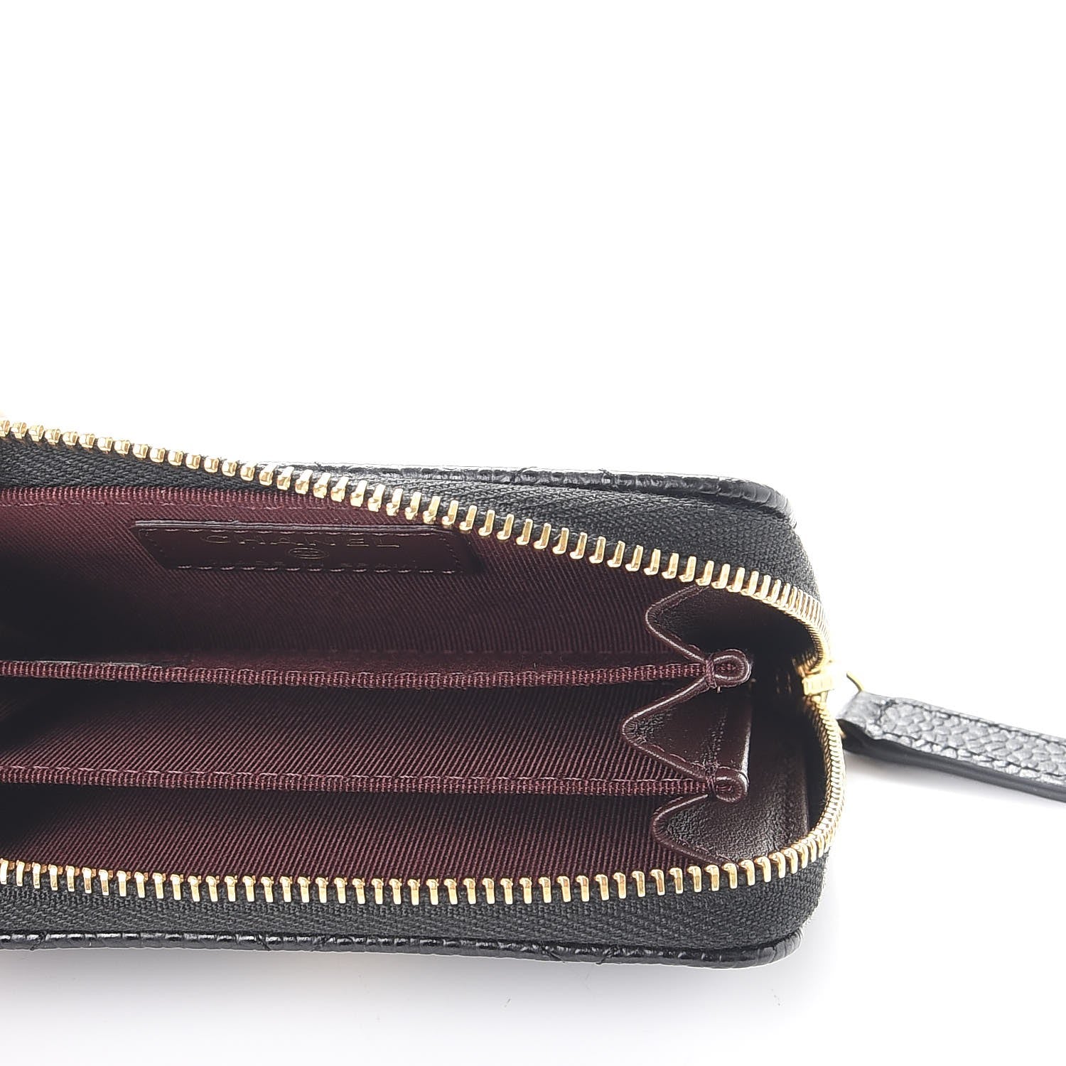Chanel Caviar Quilted Zip Coin Purse Black 7 of 8