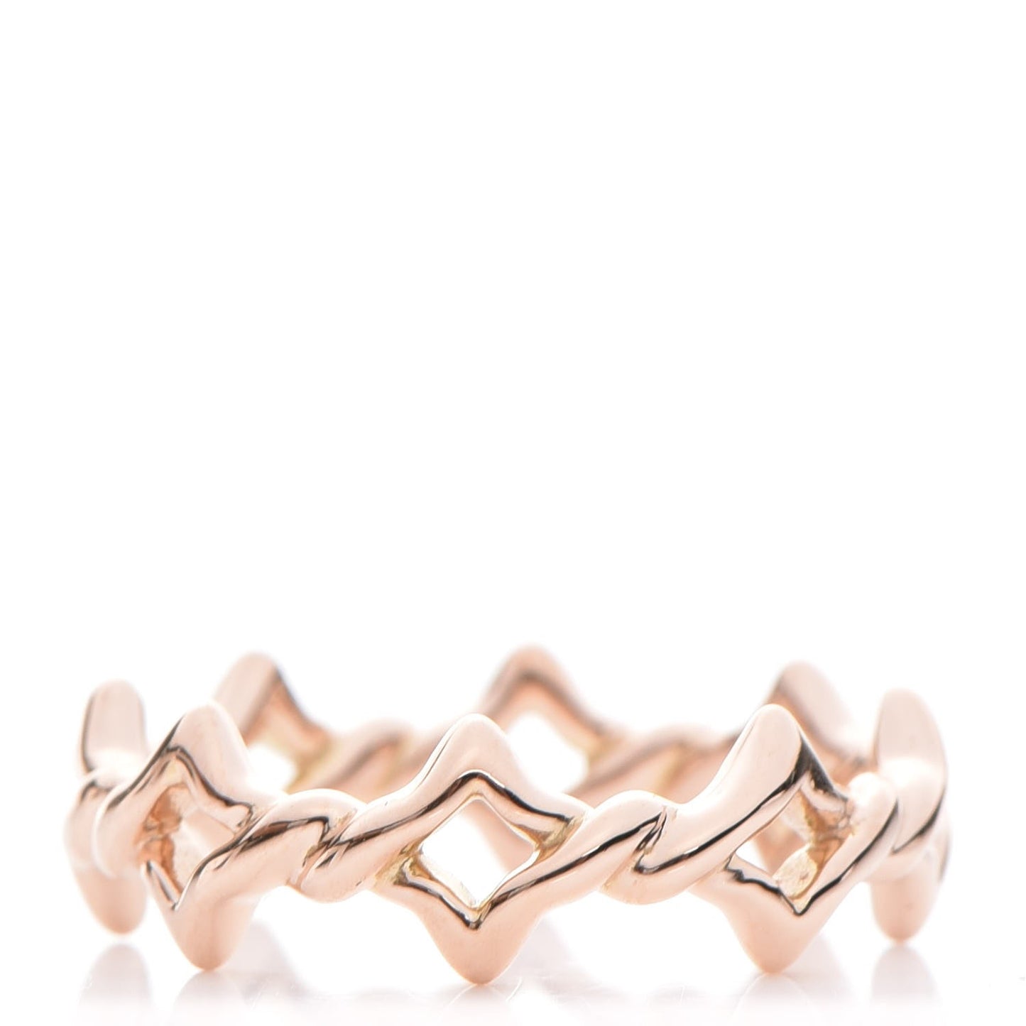 18K Rose Gold 6mm Quatrefoil Stack Ring 54 7