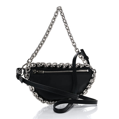 Alexander Wang Patent Tweed Chain Embellished Attica Belt Bag White 3 of 11