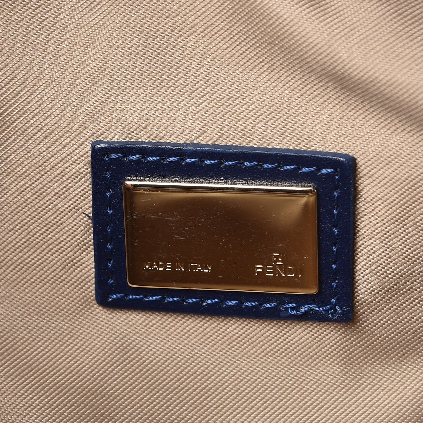 Zucchino Vitello Pocket Waist Bag Beige Azzurro Blue