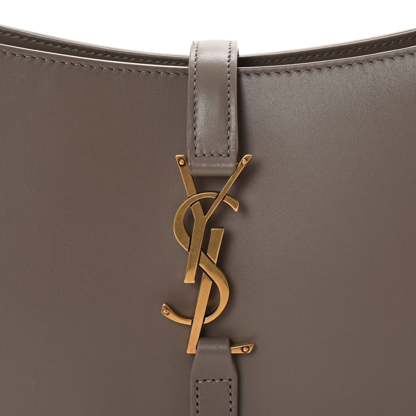 Smooth Calfskin Le 5 A 7 Hobo Greyish Brown