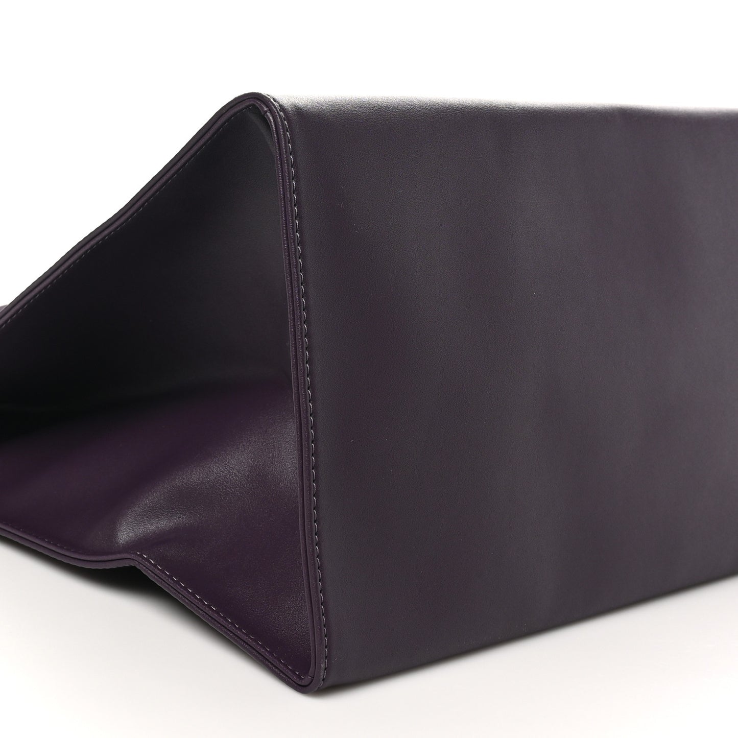 Vegan Leather Large Shopping Bag Eggplant