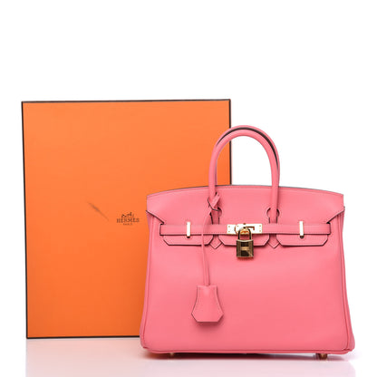 Hermes Swift Birkin 25 Rose Azalee 11 of 11