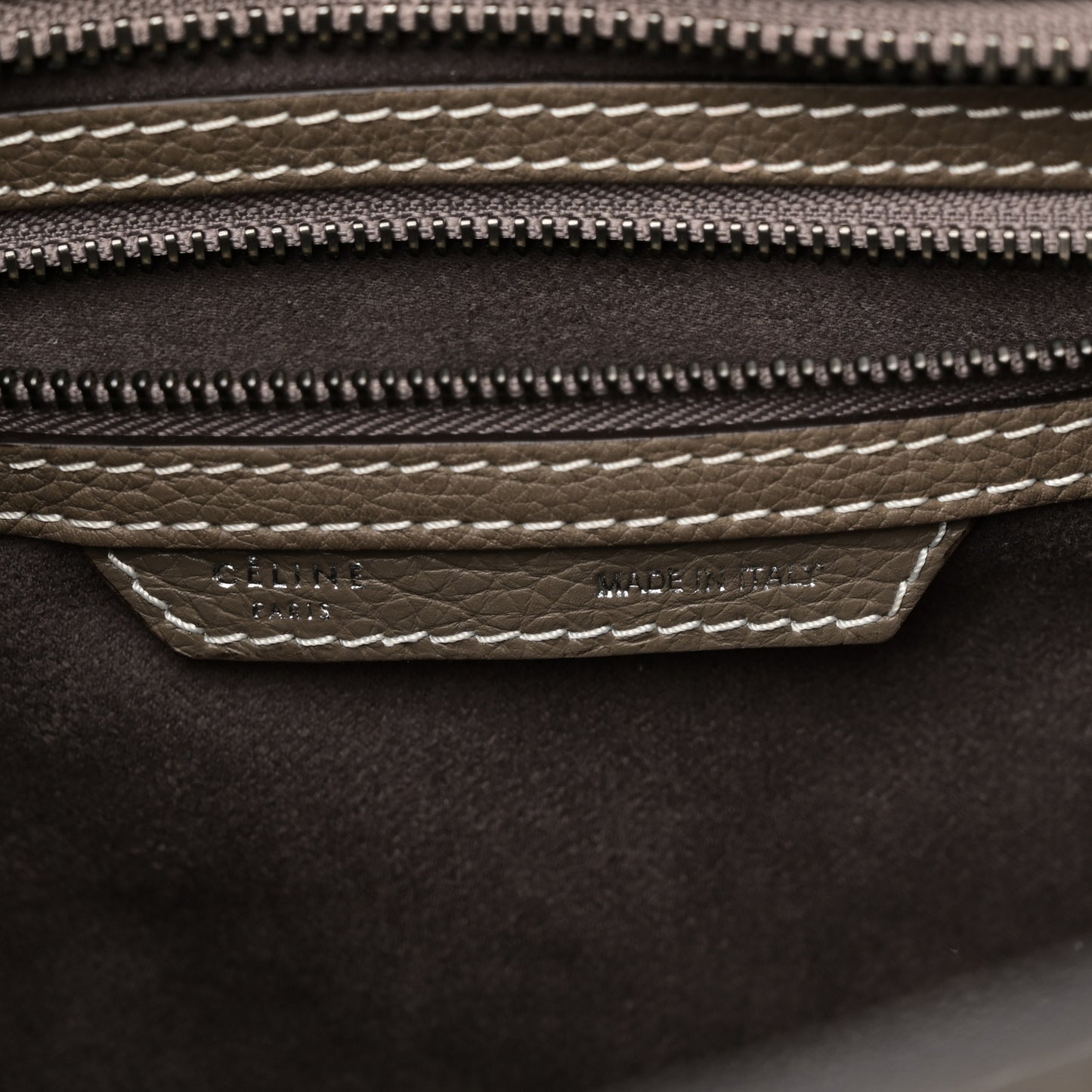 Drummed Calfskin Micro Luggage Souris