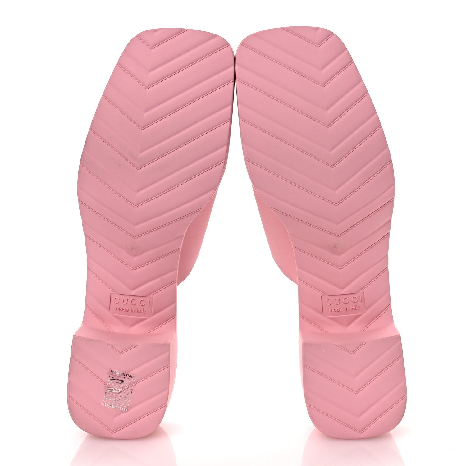 Gucci Rubber Gucci Logo Womens Platform 20/60mm Slide Sandals 41 Wild Rose 7 of 12
