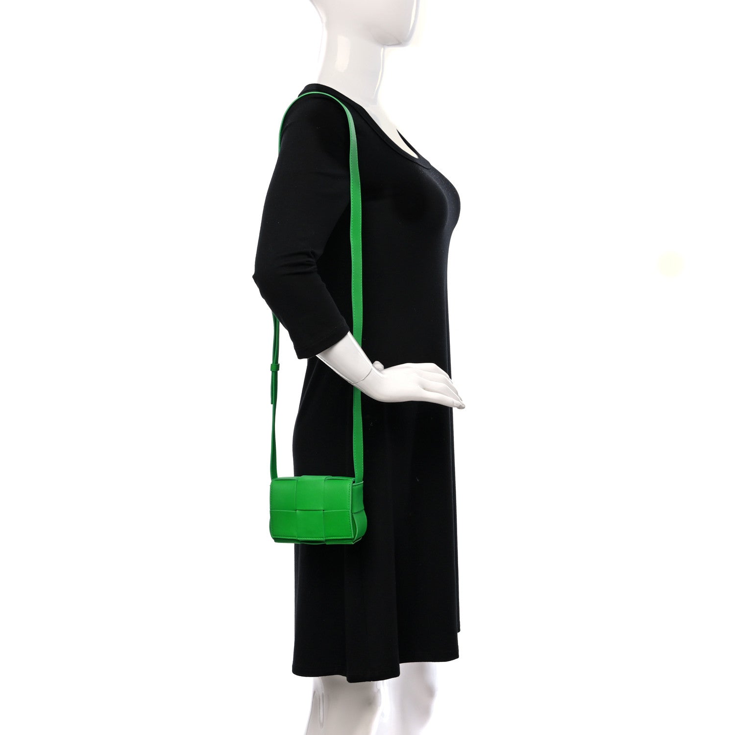 Bottega Veneta Lambskin Maxi Intrecciato Extra Mini Cassette Crossbody Bag Parakeet 2 of 12