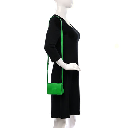 Bottega Veneta Lambskin Maxi Intrecciato Extra Mini Cassette Crossbody Bag Parakeet 2 of 12