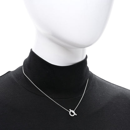 Hermes 18K White Gold Diamond Finesse Pendant Necklace 2 of 6
