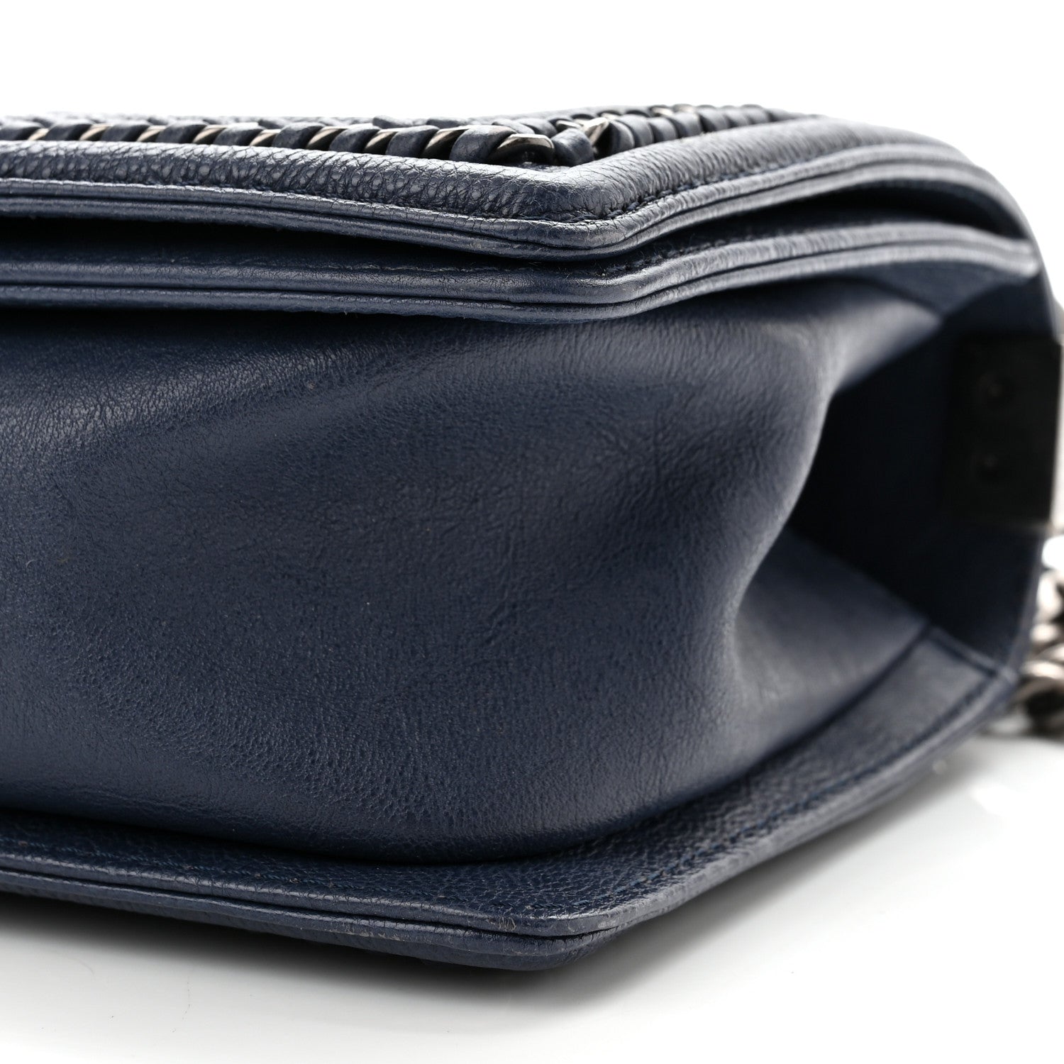 Chanel Calfskin Quilted Medium Top Handle Boy Flap Blue 10 of 10