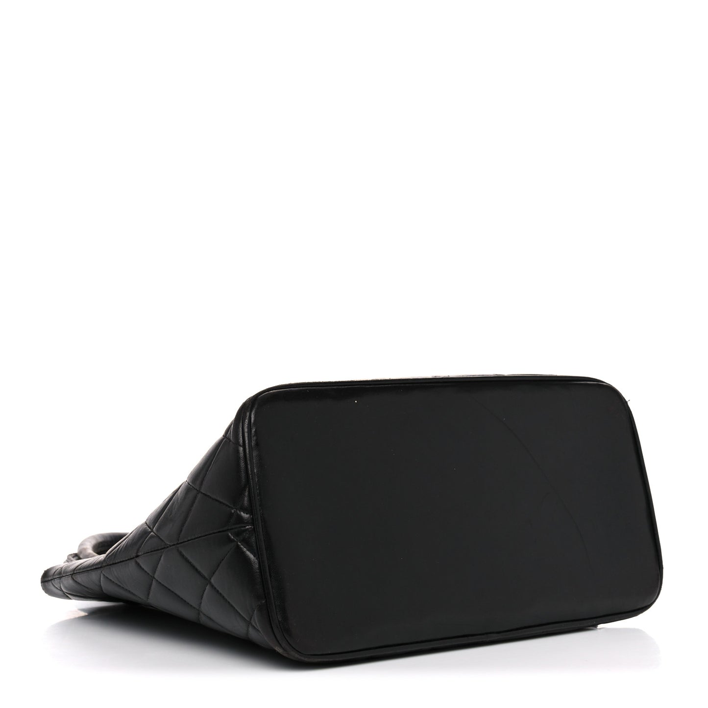 Lambskin Quilted Medallion Tote Black