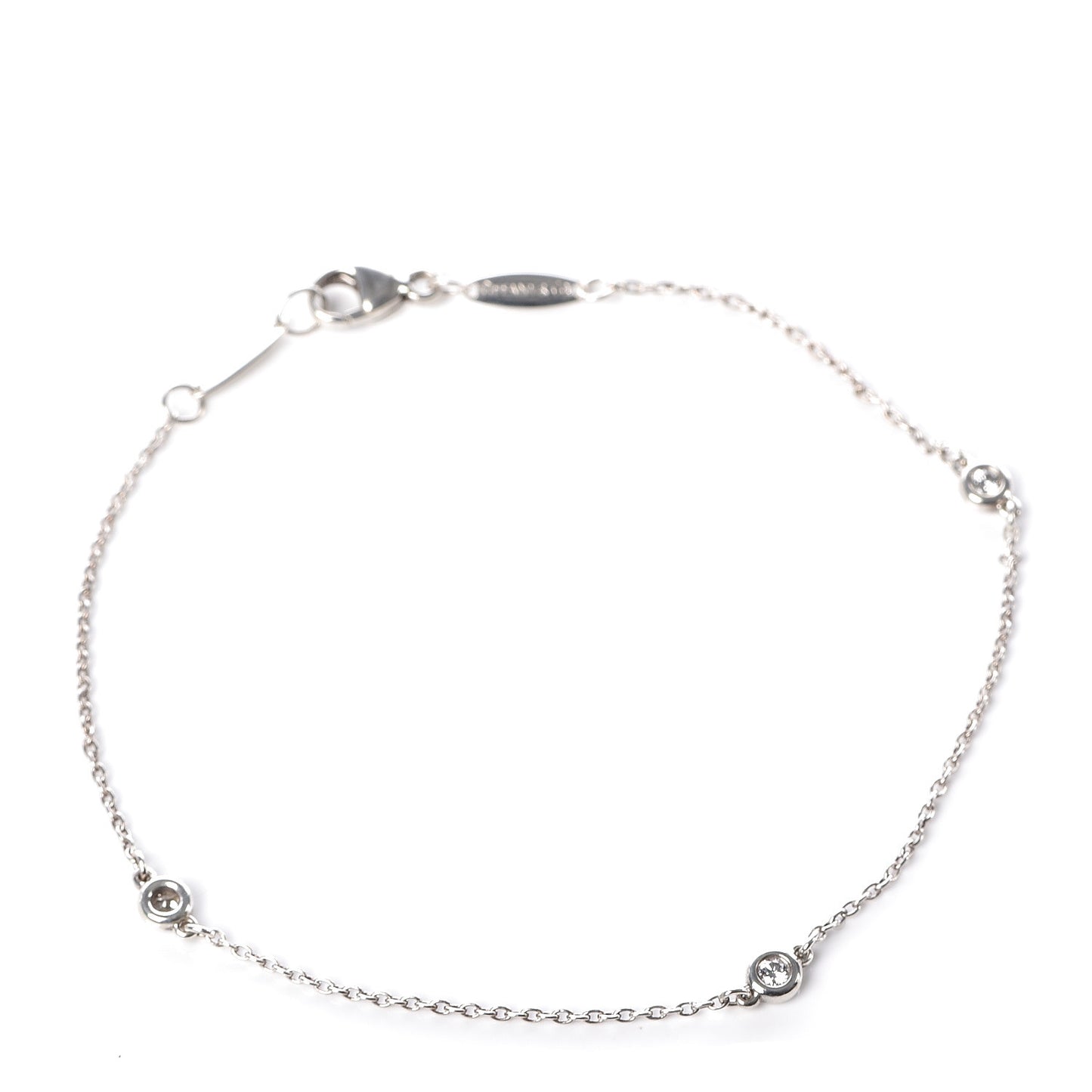 Sterling Silver Diamond .09ct Elsa Peretti Diamonds By The Yard Bracelet