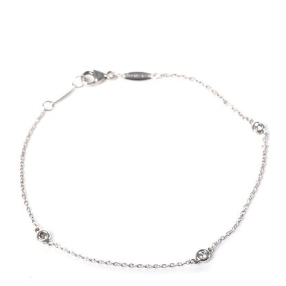 Tiffany Sterling Silver Diamond .09ct Elsa Peretti Diamonds By The Yard Bracelet 1 of 7