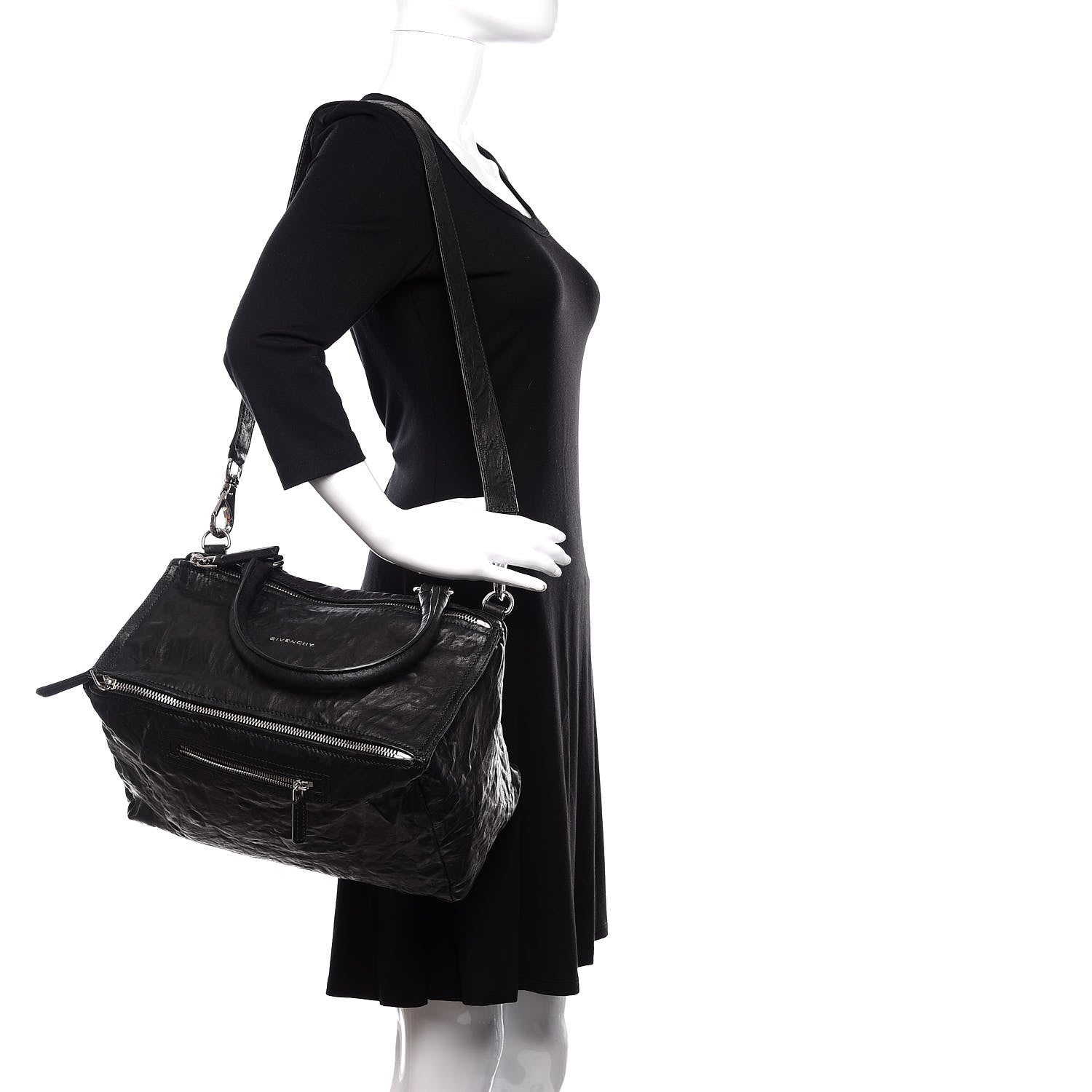 Givenchy Tumbled Sheepskin Medium Pandora Bag Black 2 of 11