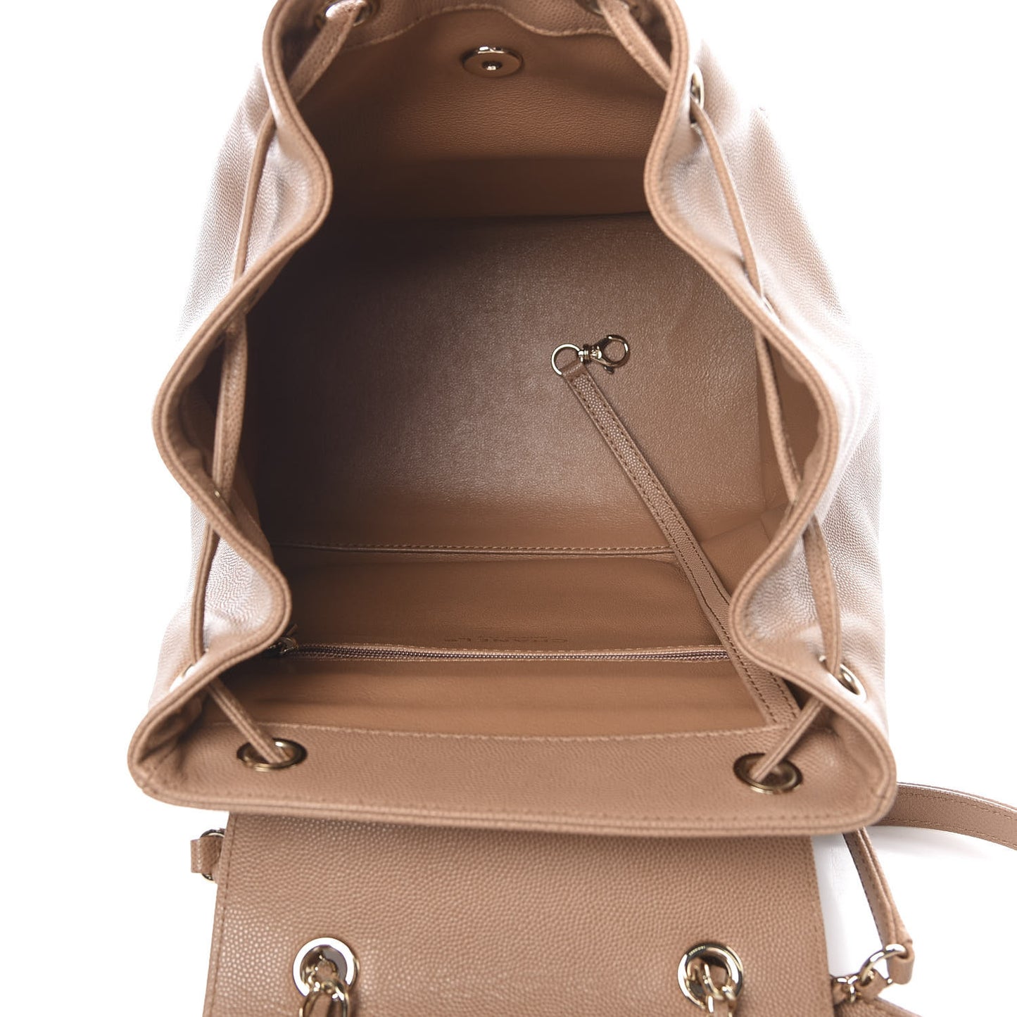 Caviar Quilted Business Affinity Backpack Beige