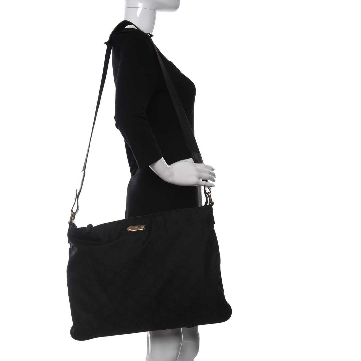Nylon Monogram Messenger Black