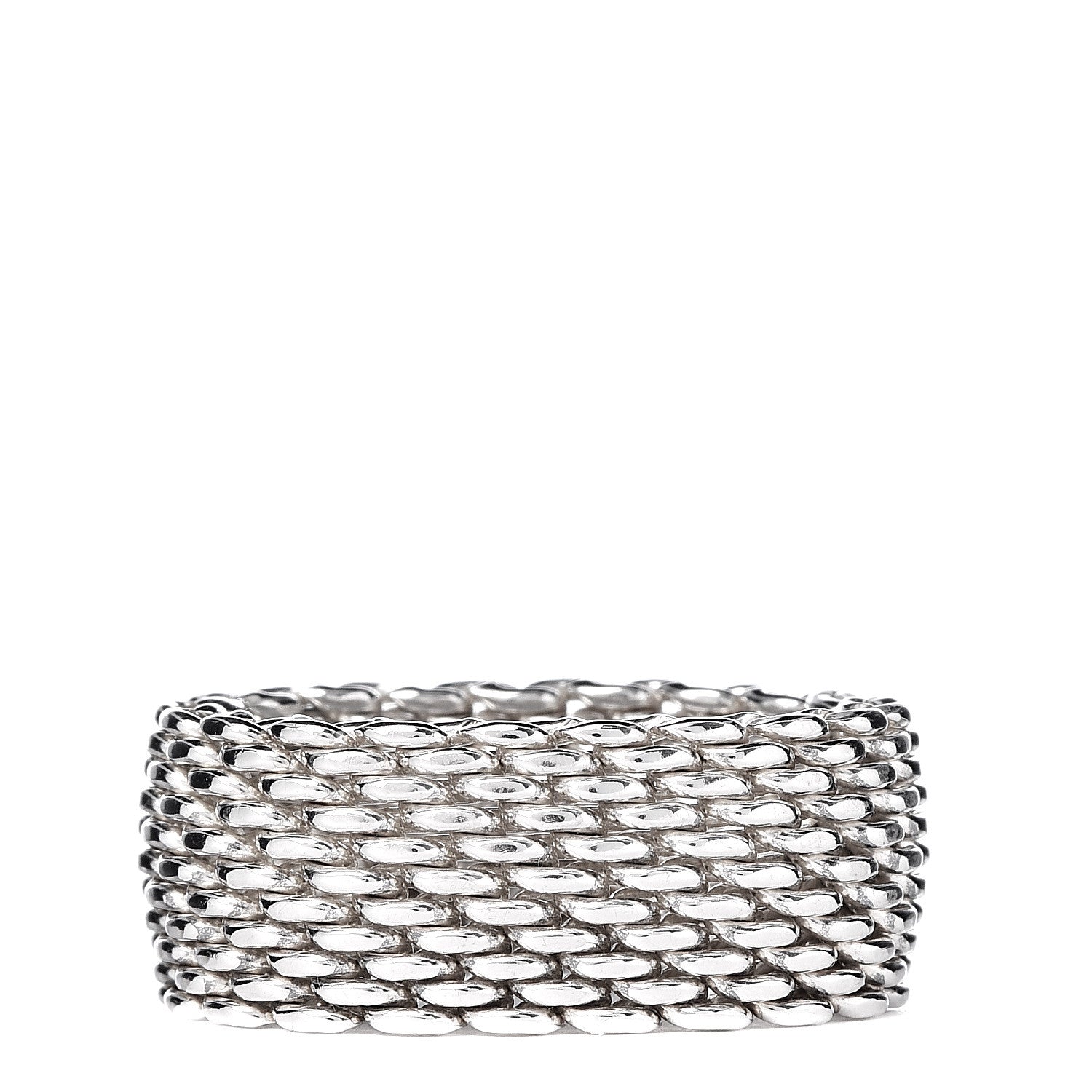 Tiffany Sterling Silver Mesh Somerset Ring 1 of 4