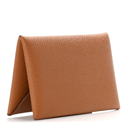Hermes Epsom Calvi Card Case Gold 3 of 7