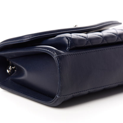 Chanel Lambskin Quilted Small Geometric Flap Navy 8 of 9