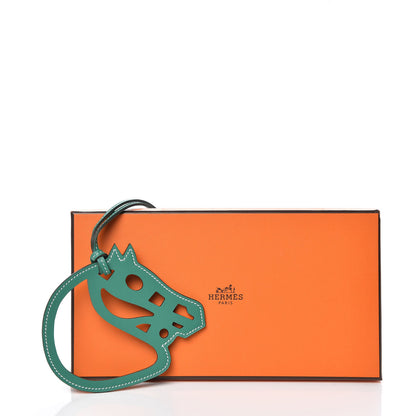 Hermes Swift Paddock Cheval Horse Bag Charm Vert Vertigo 4 of 4