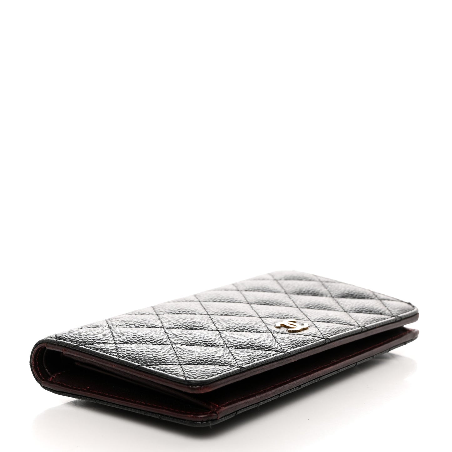 Caviar Quilted Yen Wallet Black