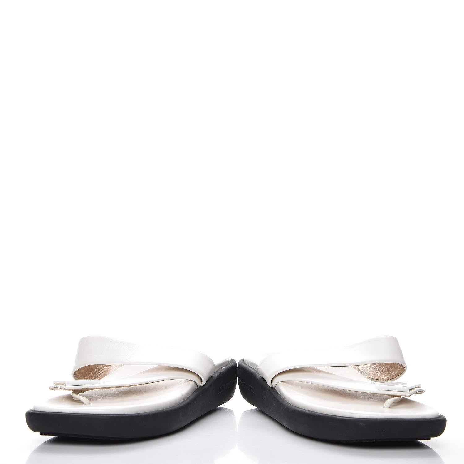 Louis Vuitton Calfskin Sandals 37 White 6 of 13