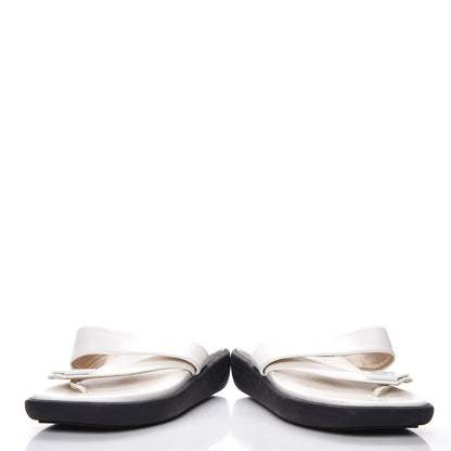 Louis Vuitton Calfskin Sandals 37 White 6 of 13